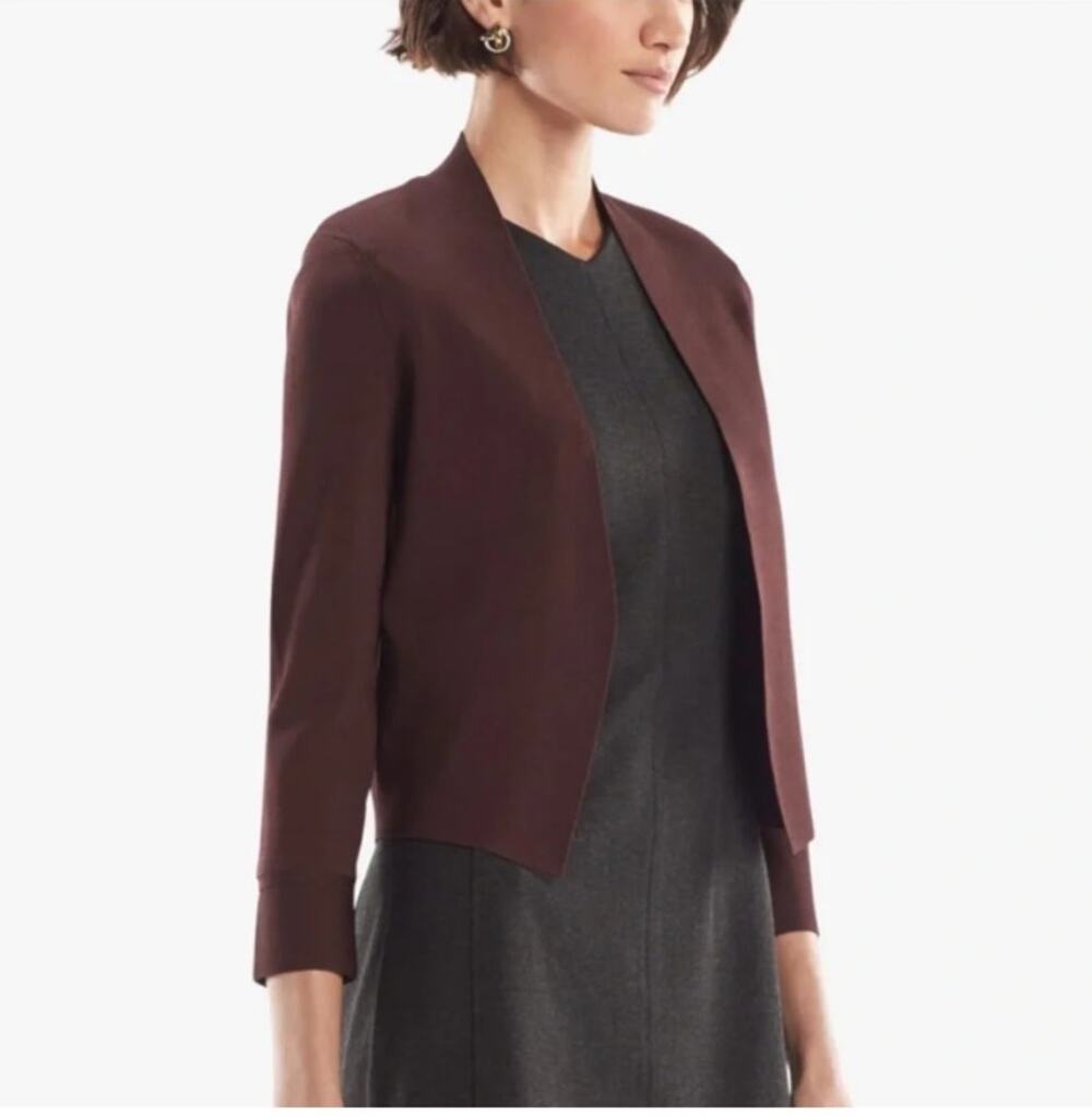MM Lafleur Sant Ambroeus Jardigan XS Fig Brown Jacket Blazer M.M. LaFleur